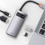 Baseus Metal Gleam 4-In-1 HDMI MacBook Hub Adapter Splitter