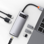 Baseus Metal Gleam 6-In-1 HDMI/RJ45 MacBook Hub Adapter