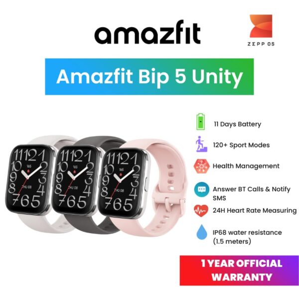 Amazfit Bip 5 Unity Stainless Steel Smart Watch - Image 3