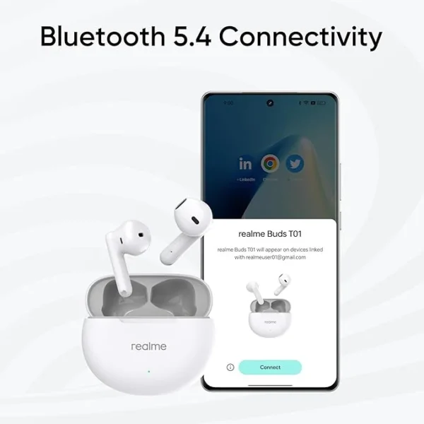 Realme Buds T01 Semi ear Wireless Earbuds - Image 4