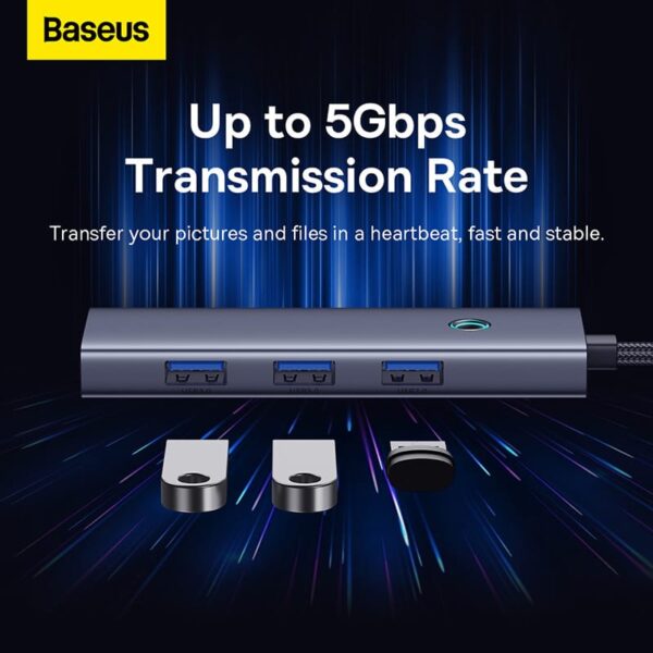 Baseus 4K 30HZ Clarity Ultrajoy Series 5 in 1 Port Hub Docking station - Image 5