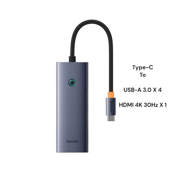 Baseus 4K 30HZ Clarity Ultrajoy Series 5 in 1 Port Hub Docking station - Image 2