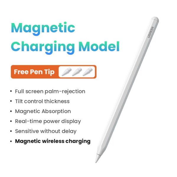 UGREEN Smart Stylus Pencil for Ipad Wireless Charging Palm Rejection - Image 2