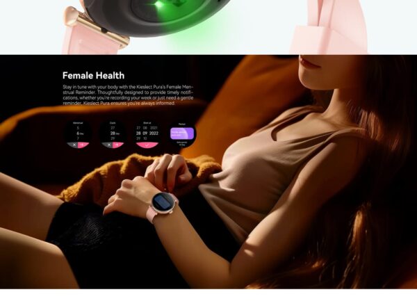 Kieslect Pura ELE Smartwatch Pink Rose Gold Elegance for Women - Image 4