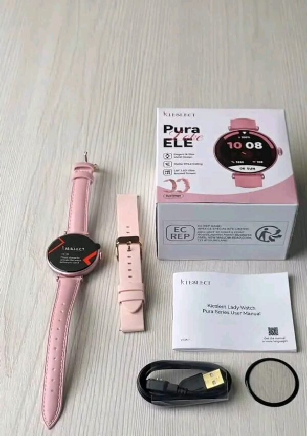 Kieslect Pura ELE Smartwatch Pink Rose Gold Elegance for Women - Image 8