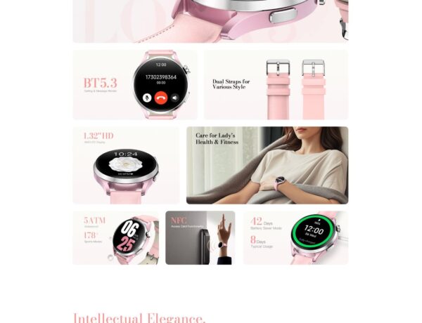 Kieselect Lora 3 Ladies Smart watch with HD Amoled Display - Image 10