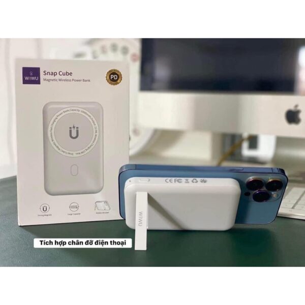 WIWU Snap Cube 22.5W 10000mah Magnetic Wireless Power Bank - Image 2
