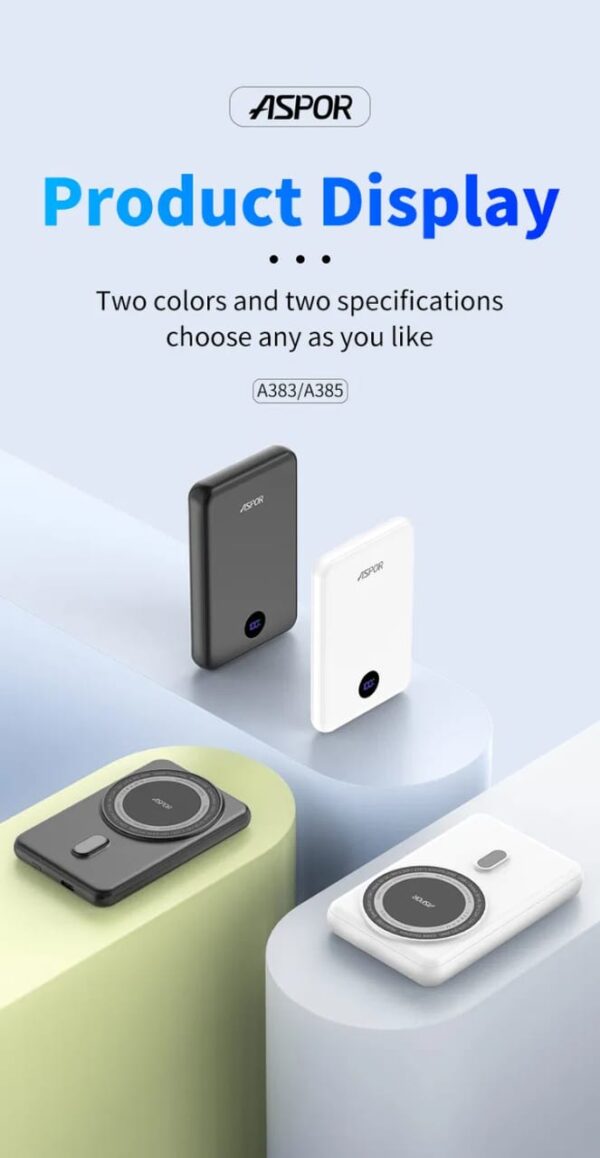 ASPOR 20W 10000Mah Wireless Magnetic Power Bank - Image 2