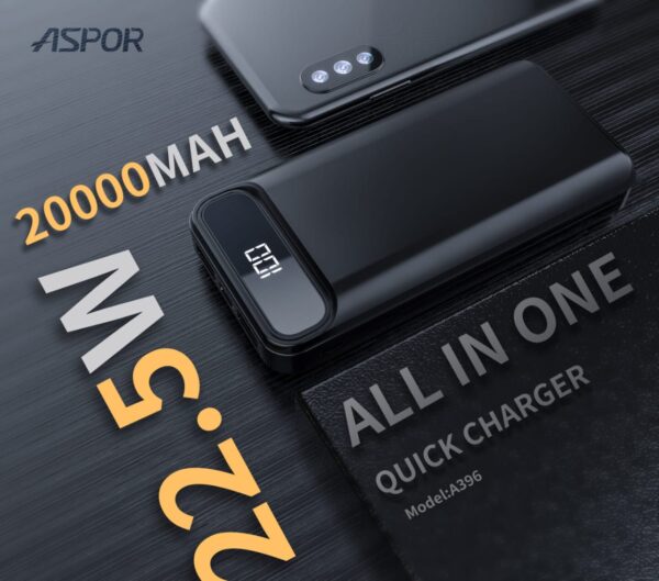 ASPOR 22.5W 20000mAh Power Bank - Image 2