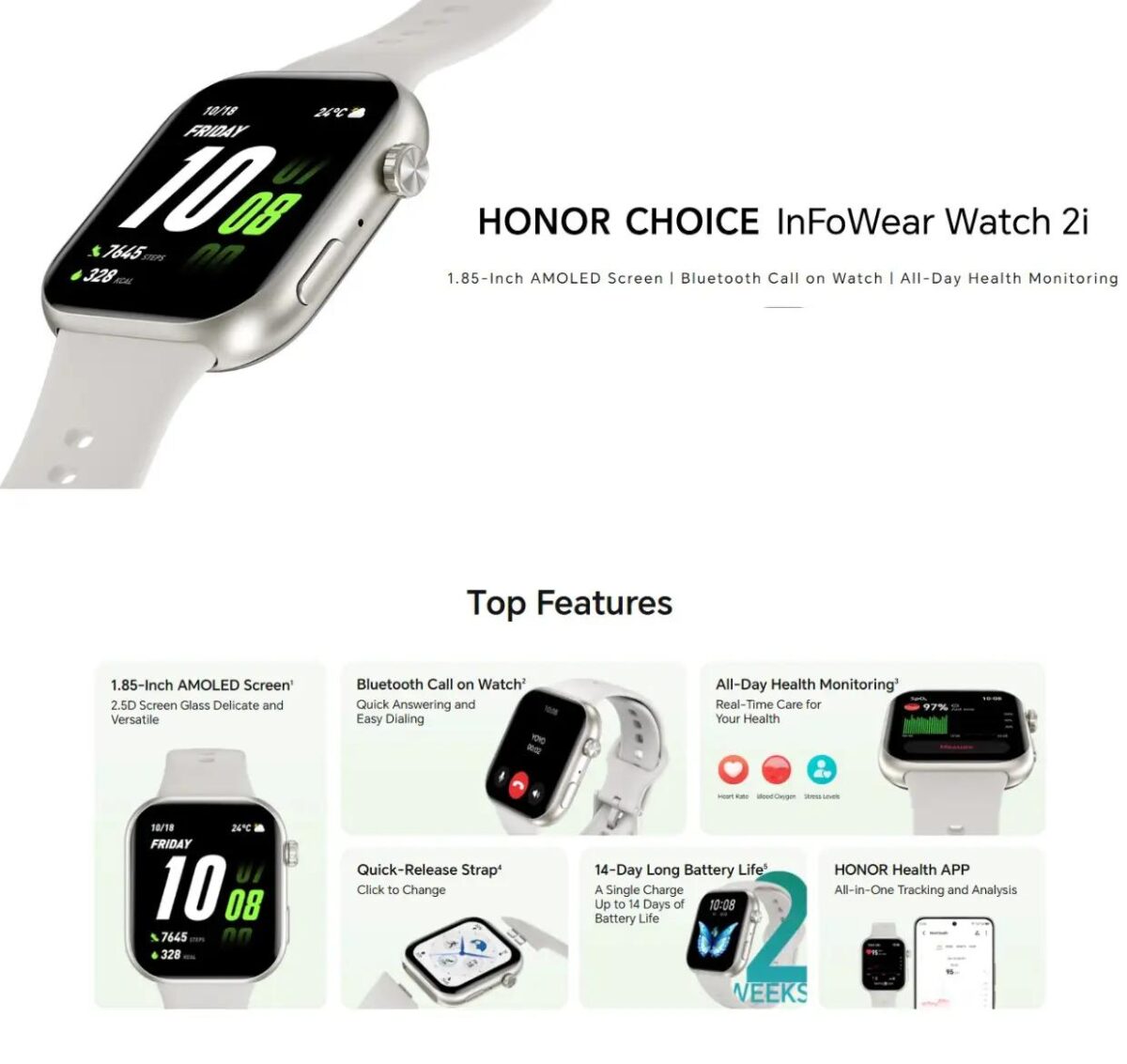 Honor Choice Watch 2i Smart Watch - Image 2