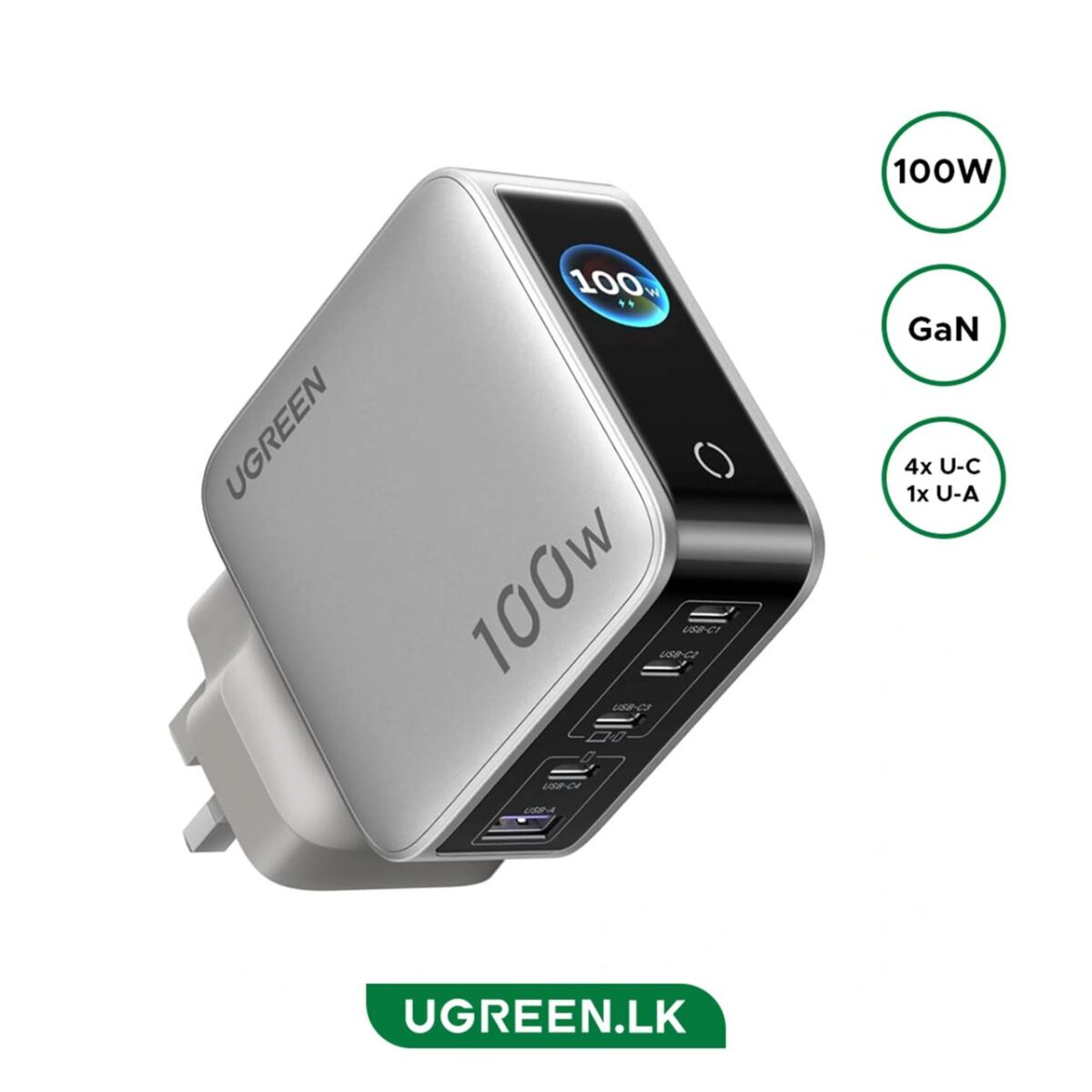 UGreen Nexode Pro 100W 5 Ports GaN Fast Charger With Display - Image 2